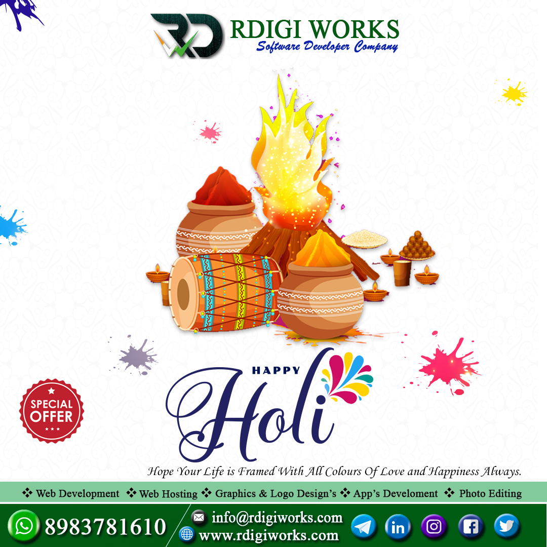 Wishing you happiness, success and glory. May your Holi celebrations this year be memorable.